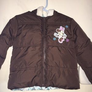 Toddler Girl- Brown mini mouse Disney jacket